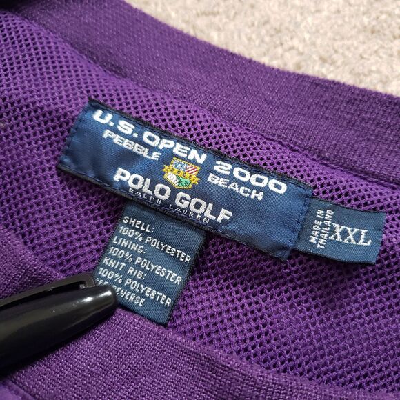 Vintage Polo Golf Ralph Lauren US Open 2000 2XL Mens Purple Windbreaker Jacket - Picture 4 of 7